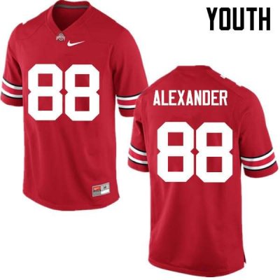 Youth Ohio State Buckeyes #88 AJ Alexander Red Nike NCAA College Football Jersey January KXG5844XL